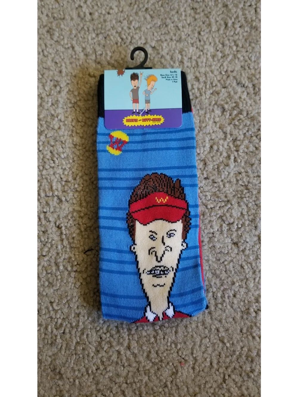 Beavis and Butt-Head Butt-Head Burger World Crew Socks